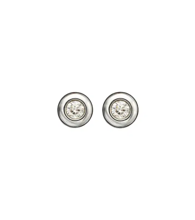 David Yurman Pavé sterling silver earrings with diamonds