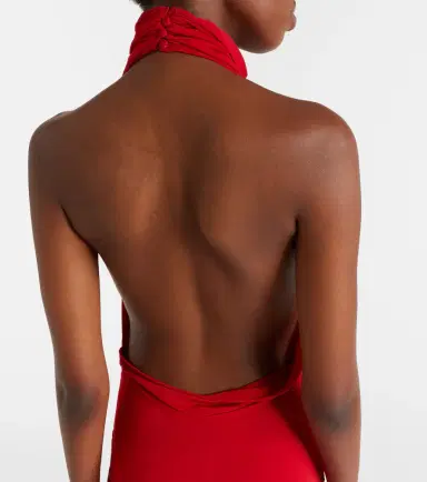 McQueen Draped halterneck maxi dress | Thumbnail 2