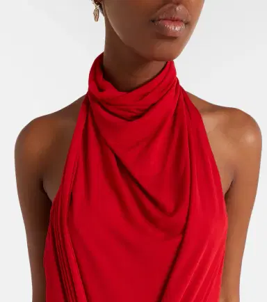 McQueen Draped halterneck maxi dress | Thumbnail 3