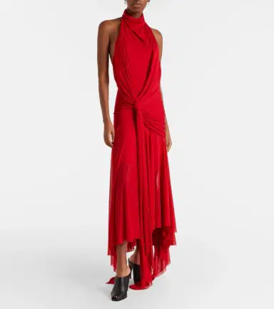 McQueen Draped halterneck maxi dress | Thumbnail 4