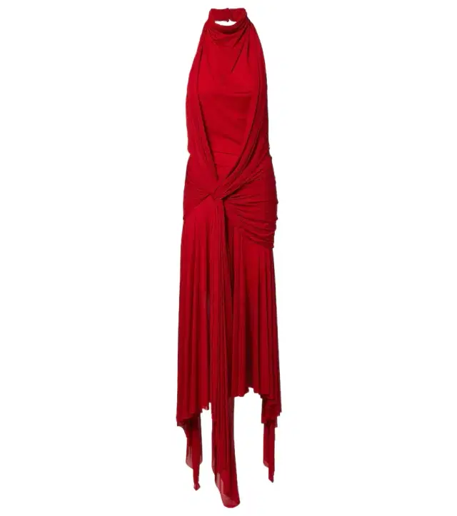 McQueen Draped halterneck maxi dress