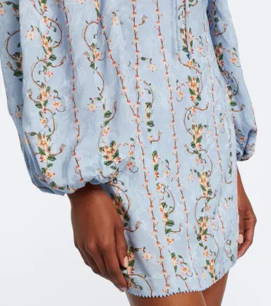 Agua by Agua Bendita Lorena floral puff-sleeve minidress | Thumbnail 3