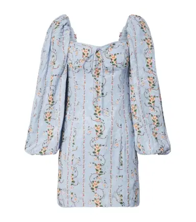 Agua by Agua Bendita Lorena floral puff-sleeve minidress | Thumbnail 1