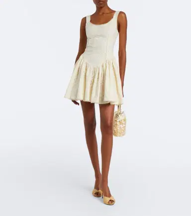 Agua by Agua Bendita Pluma broderie anglaise cotton minidress | Thumbnail 3 Agua by Agua Bendita Pluma broderie anglaise cotton minidress | Thumbnail 3