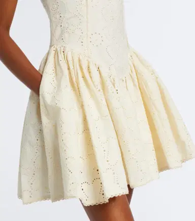 Agua by Agua Bendita Pluma broderie anglaise cotton minidress | Thumbnail 4 Agua by Agua Bendita Pluma broderie anglaise cotton minidress | Thumbnail 4