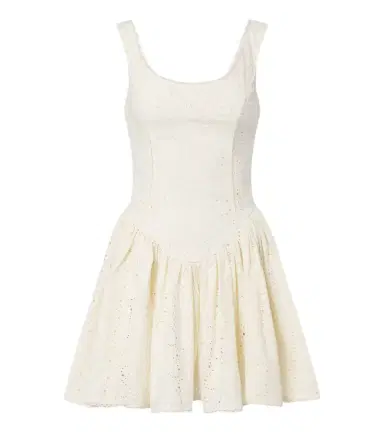 Agua by Agua Bendita Pluma broderie anglaise cotton minidress | Thumbnail 1 Agua by Agua Bendita Pluma broderie anglaise cotton minidress | Thumbnail 1
