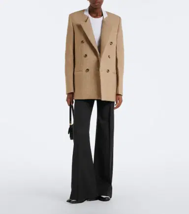 Victoria Beckham Double-breasted wool-blend blazer | Thumbnail 3 Victoria Beckham Double-breasted wool-blend blazer | Thumbnail 3