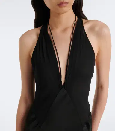 Victoria Beckham Paneled crêpe satin gown | Thumbnail 4 Victoria Beckham Paneled crêpe satin gown | Thumbnail 4