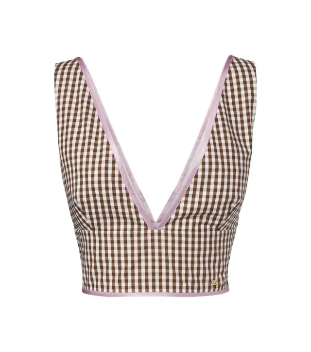 Valentino Gingham cotton crop top