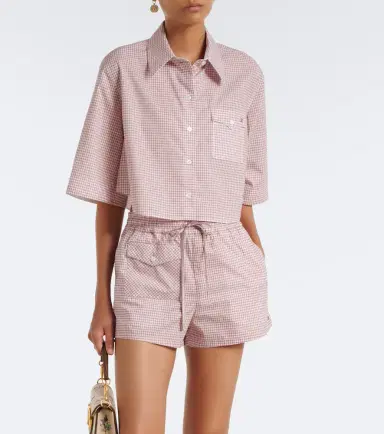Valentino VLogo gingham cotton shirt | Thumbnail 4