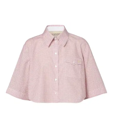Valentino VLogo gingham cotton shirt | Thumbnail 1