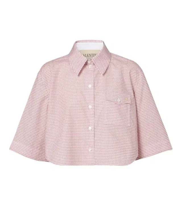 Valentino VLogo gingham cotton shirt