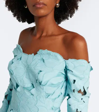 Costarellos Off-shoulder floral guipure lace gown | Thumbnail 5