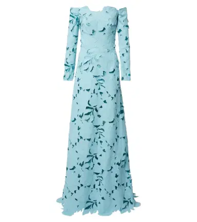 Costarellos Off-shoulder floral guipure lace gown | Thumbnail 1