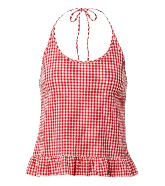 Montce Brooklyn gingham halterneck top