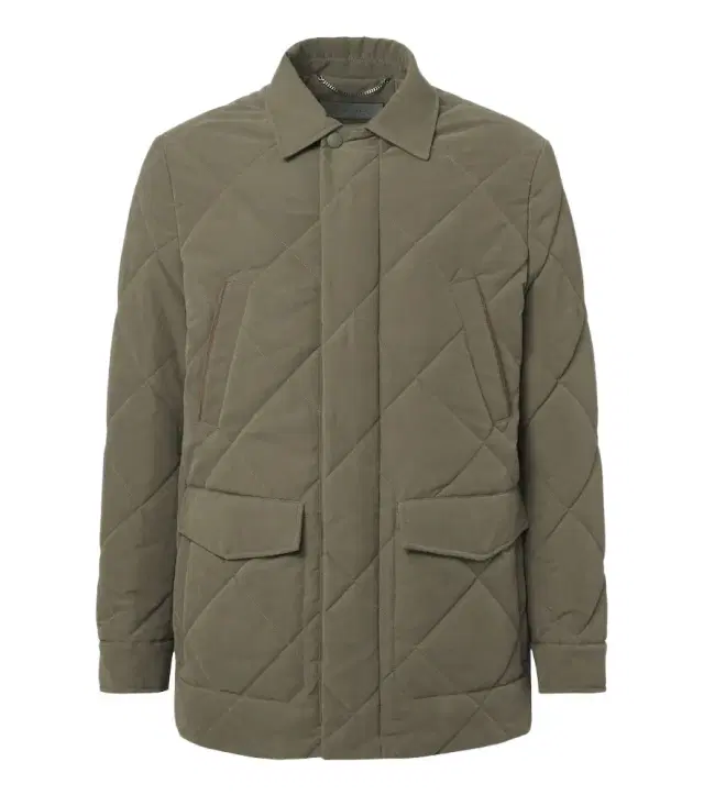 Canali Leather-trimmed quilted puffer jacket