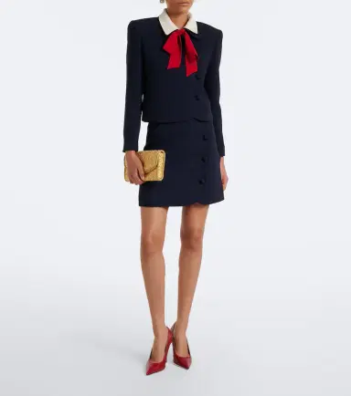 Valentino Virgin wool crêpe miniskirt | Thumbnail 2