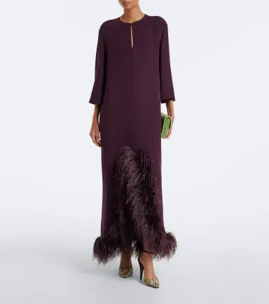 Valentino Cady Couture feather-trimmed gown | Thumbnail 3 Valentino Cady Couture feather-trimmed gown | Thumbnail 3