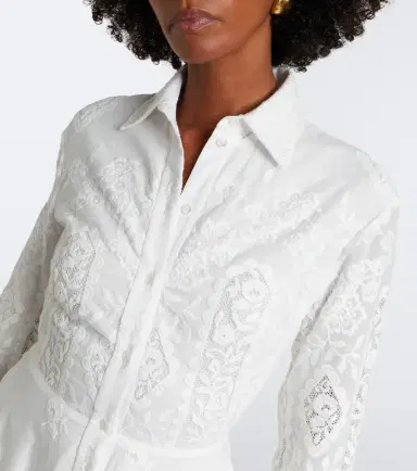 Erdem Floral embroidered cotton shirt dress | Thumbnail 5