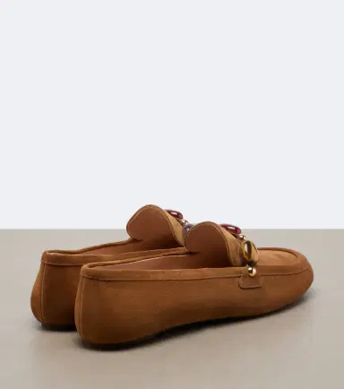 Gianvito Rossi Embellished suede loafers | Thumbnail 2