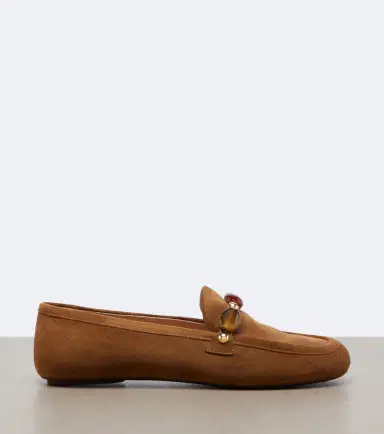 Gianvito Rossi Embellished suede loafers | Thumbnail 3