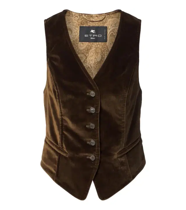 Etro Cotton velvet vest