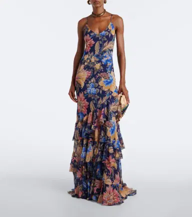Etro Floral ruffled gown | Thumbnail 4