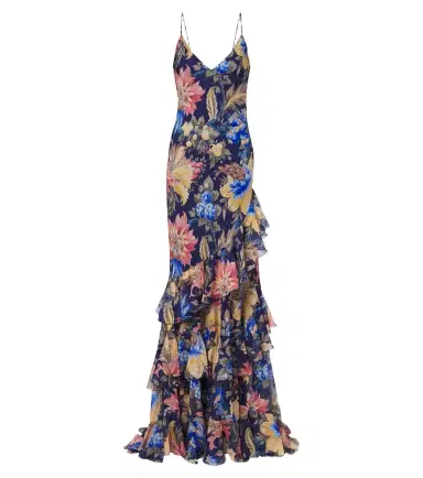 Etro Floral ruffled gown | Thumbnail 1