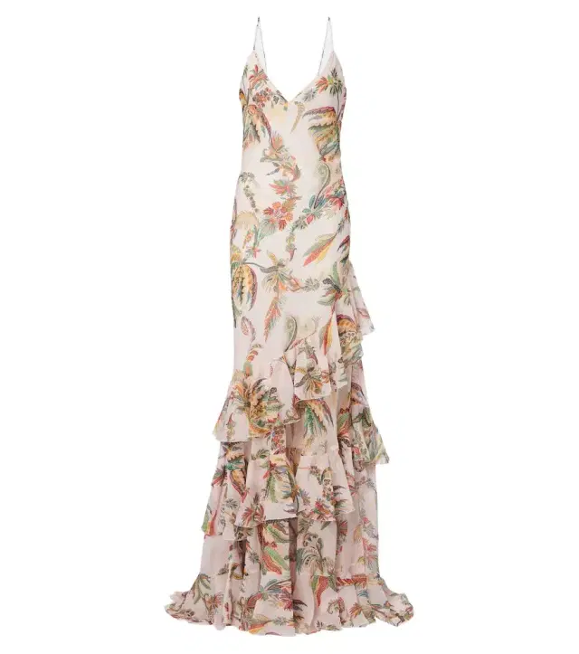 Etro Floral ruffled gown