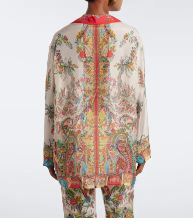 Etro Paisley oversized silk shirt | Thumbnail 2