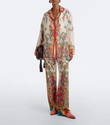 Etro Paisley oversized silk shirt | Thumbnail 3