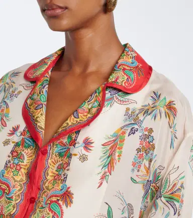 Etro Paisley oversized silk shirt | Thumbnail 4