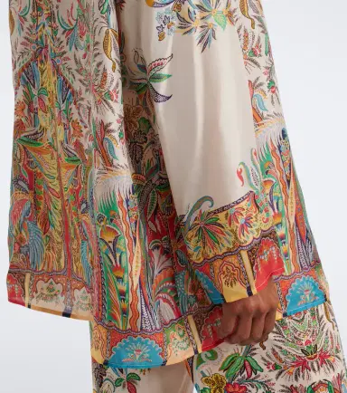 Etro Paisley oversized silk shirt | Thumbnail 6
