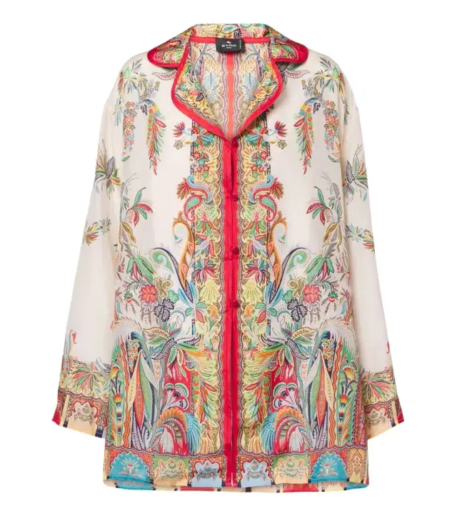 Etro Paisley oversized silk shirt