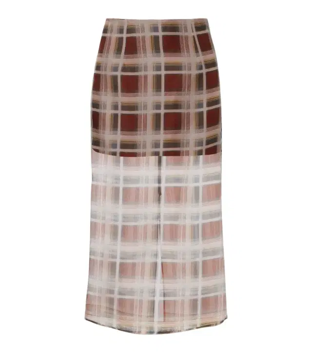 Frame Check silk midi skirt