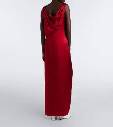 Maison Margiela Draped satin maxi dress | Thumbnail 4