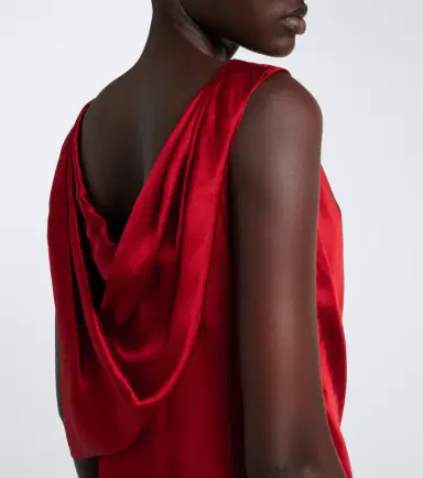 Maison Margiela Draped satin maxi dress | Thumbnail 6
