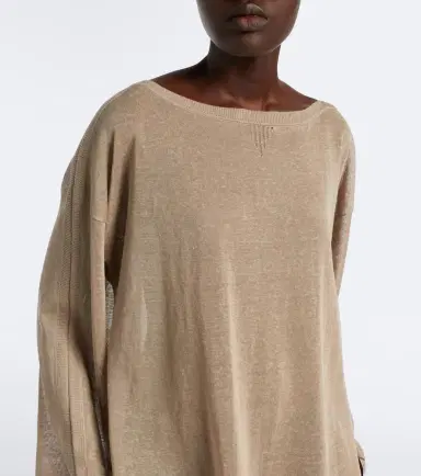 Alaia Alaïa Semi-sheer linen and silk kaftan | Thumbnail 2