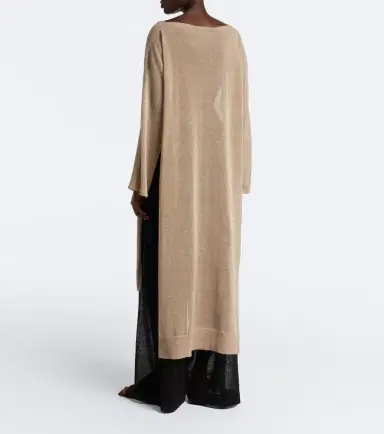 Alaia Alaïa Semi-sheer linen and silk kaftan | Thumbnail 3