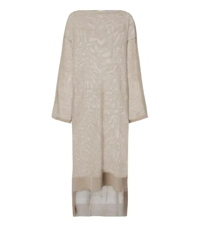 Alaia Alaïa Semi-sheer linen and silk kaftan