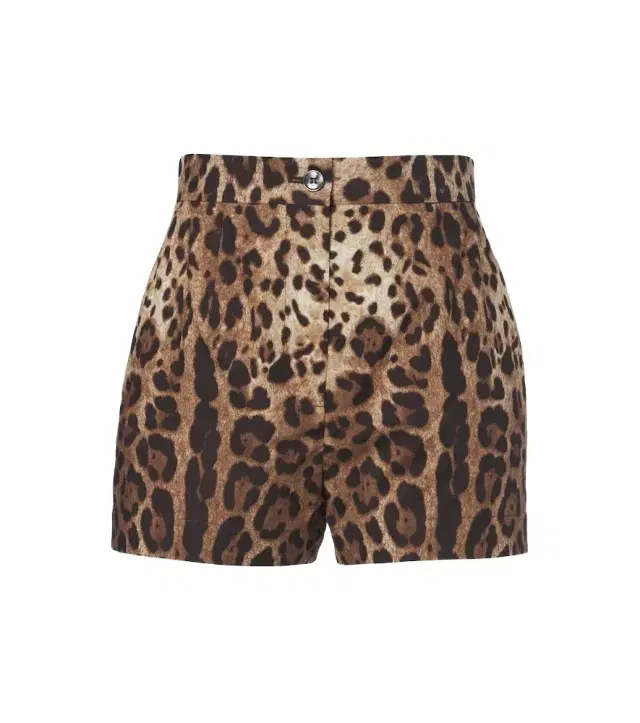 Dolce & Gabbana Leopard-print cotton shorts