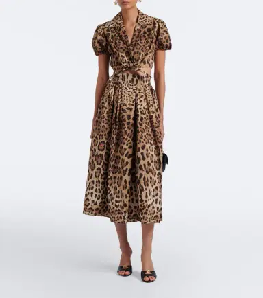 Dolce & Gabbana Leopard-print cotton crop top | Thumbnail 3