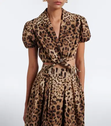 Dolce & Gabbana Leopard-print cotton crop top | Thumbnail 5