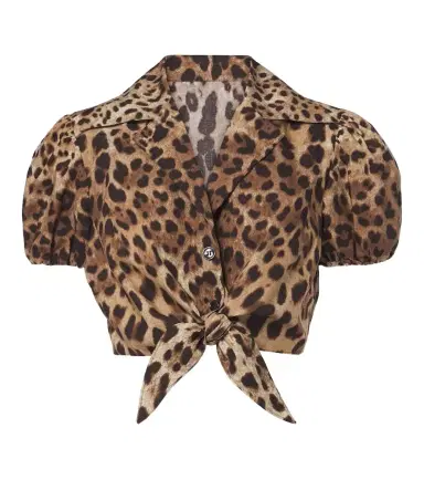Dolce & Gabbana Leopard-print cotton crop top | Thumbnail 1