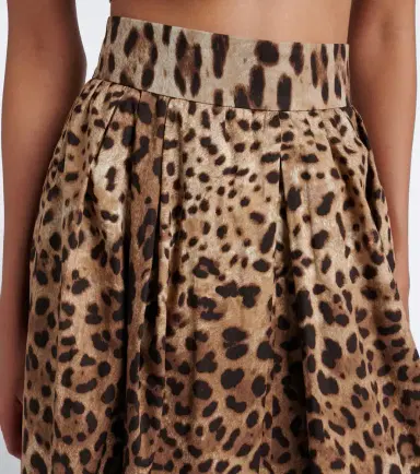Dolce & Gabbana Leopard-print cotton midi skirt | Thumbnail 6