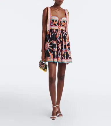 Dolce & Gabbana Carretto cotton minidress | Thumbnail 4 Dolce & Gabbana Carretto cotton minidress | Thumbnail 4
