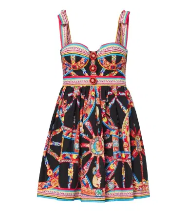 Dolce & Gabbana Carretto cotton minidress | Thumbnail 1 Dolce & Gabbana Carretto cotton minidress | Thumbnail 1