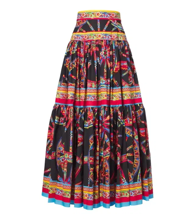 Dolce & Gabbana Carretto cotton maxi skirt