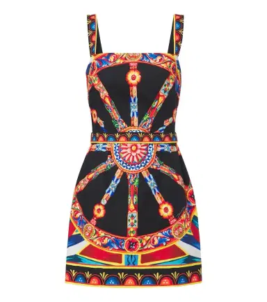 Dolce & Gabbana Carretto cotton poplin minidress | Thumbnail 1 Dolce & Gabbana Carretto cotton poplin minidress | Thumbnail 1