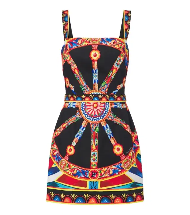 Dolce & Gabbana Carretto cotton poplin minidress